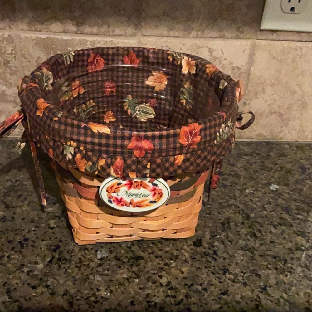 Longaberger Autumn Leaves Basket with Liner